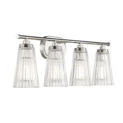 Cinematheque Ribbed Glass Vanity Light - 4 Light