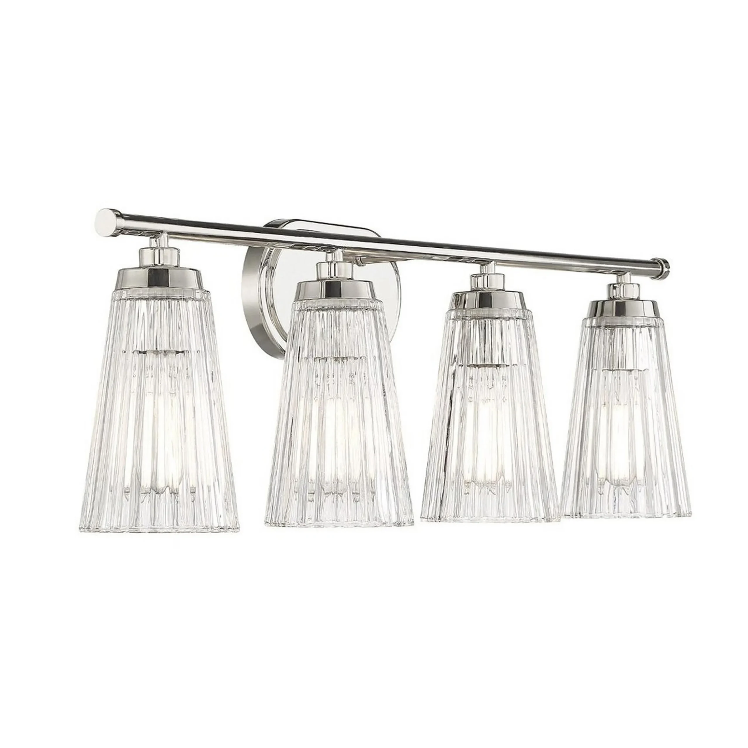 Cinematheque Ribbed Glass Vanity Light - 4 Light