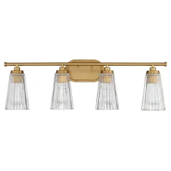 Cinematheque Ribbed Glass Vanity Light - 4 Light