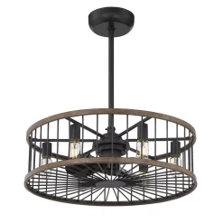 26" City Cage LED Ceiling Fandelier