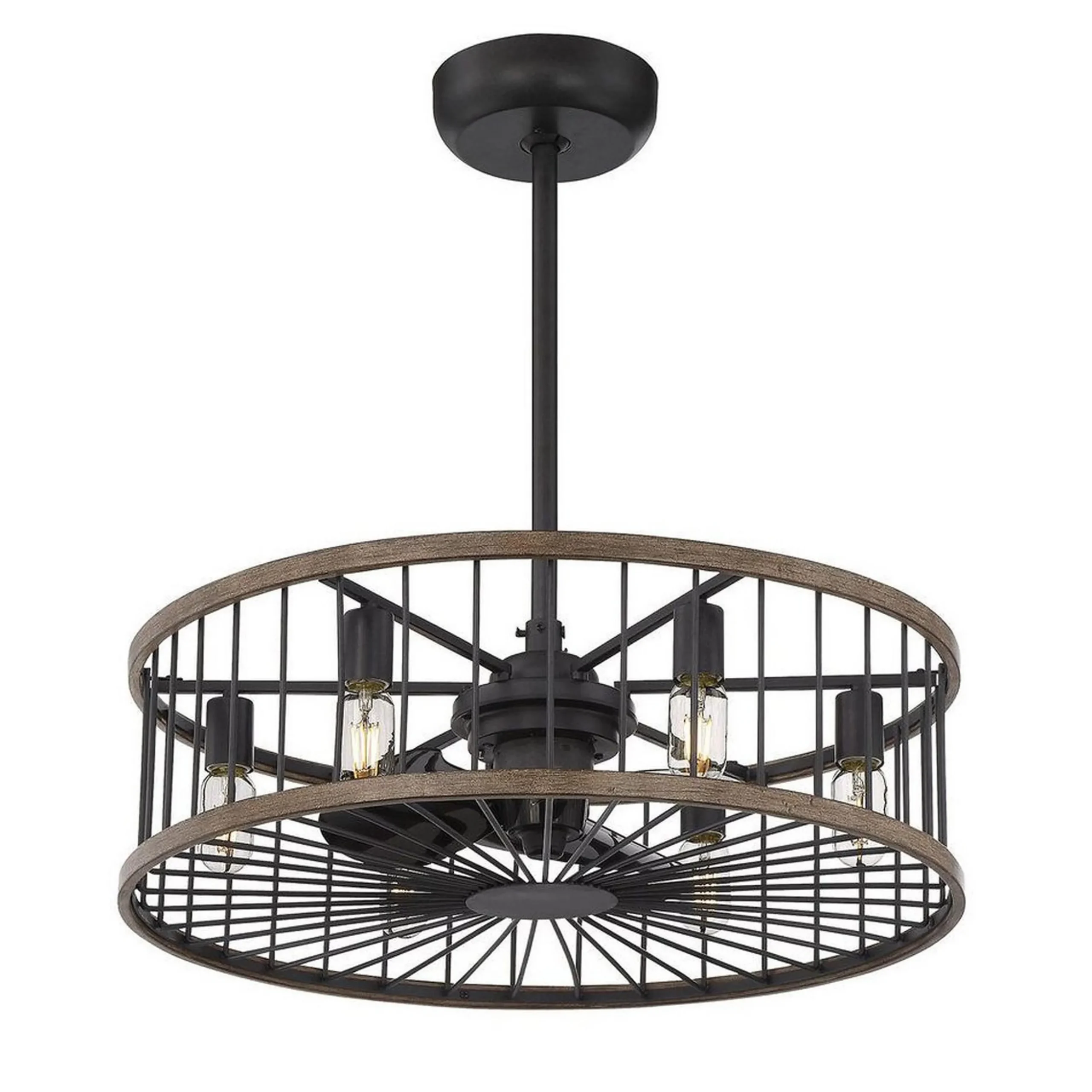 26" City Cage LED Ceiling Fandelier