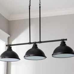 Classic Dome Metal Island Chandelier - 3 Light