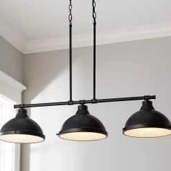 Classic Dome Metal Island Chandelier - 3 Light