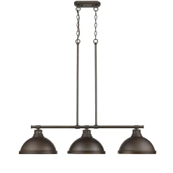 Classic Dome Metal Island Chandelier - 3 Light