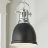 Classic Dome Shade Pendant Light with Rod - Small