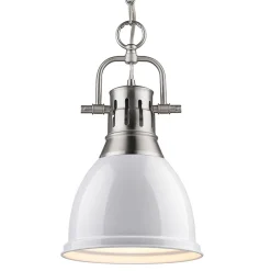 Classic Dome Shade Pendant Light with Chain - Small