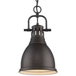 Classic Dome Shade Pendant Light with Chain - Small