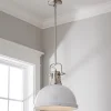 Classic Dome Shade Pendant Light with Rod - Large