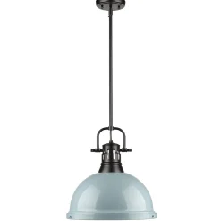 Classic Dome Shade Pendant Light with Rod - Large