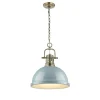 Classic Dome Shade Pendant Light with Chain - Large