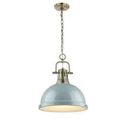 Classic Dome Shade Pendant Light with Chain - Large