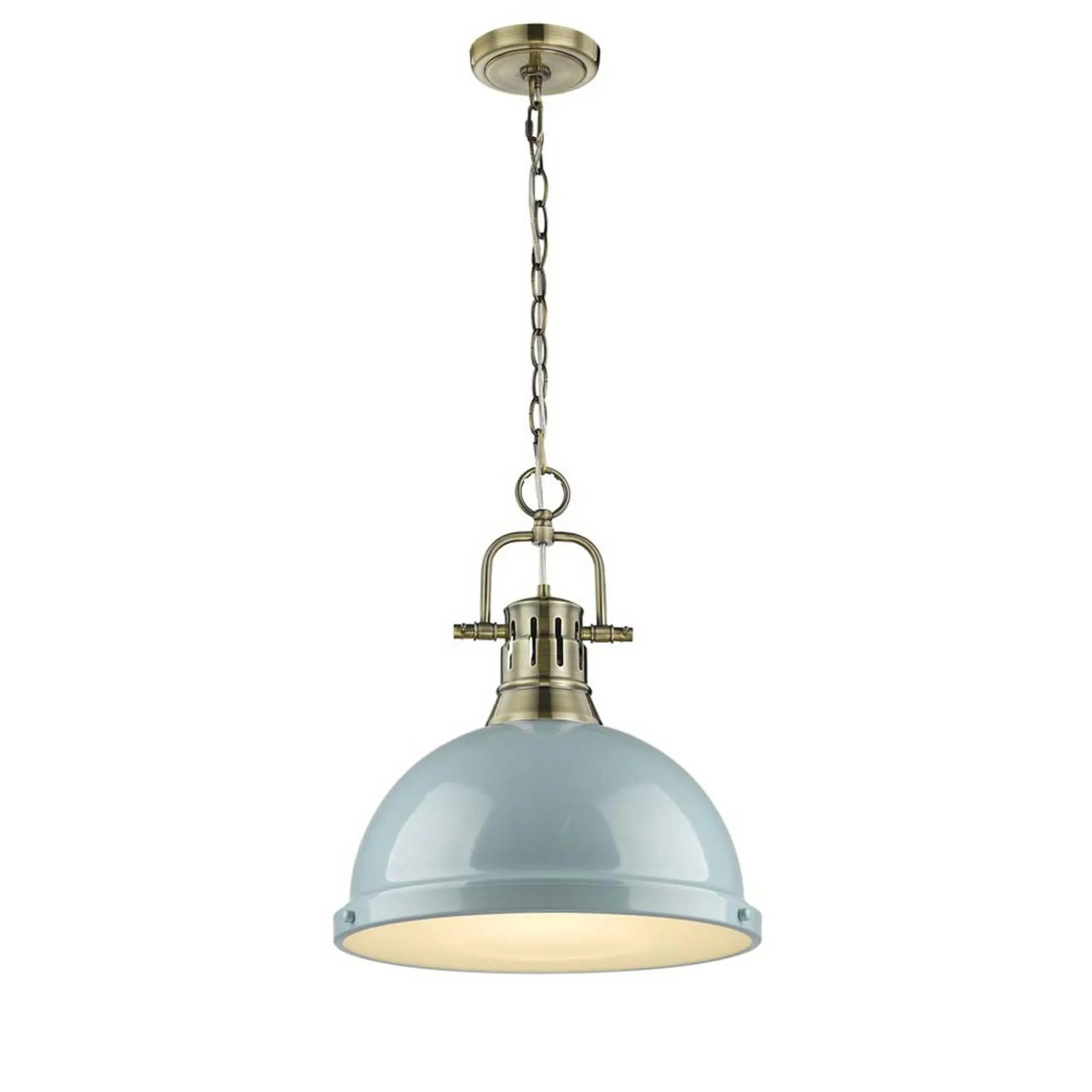 Classic Dome Shade Pendant Light with Chain - Large
