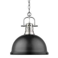 Classic Dome Shade Pendant Light with Chain - Large