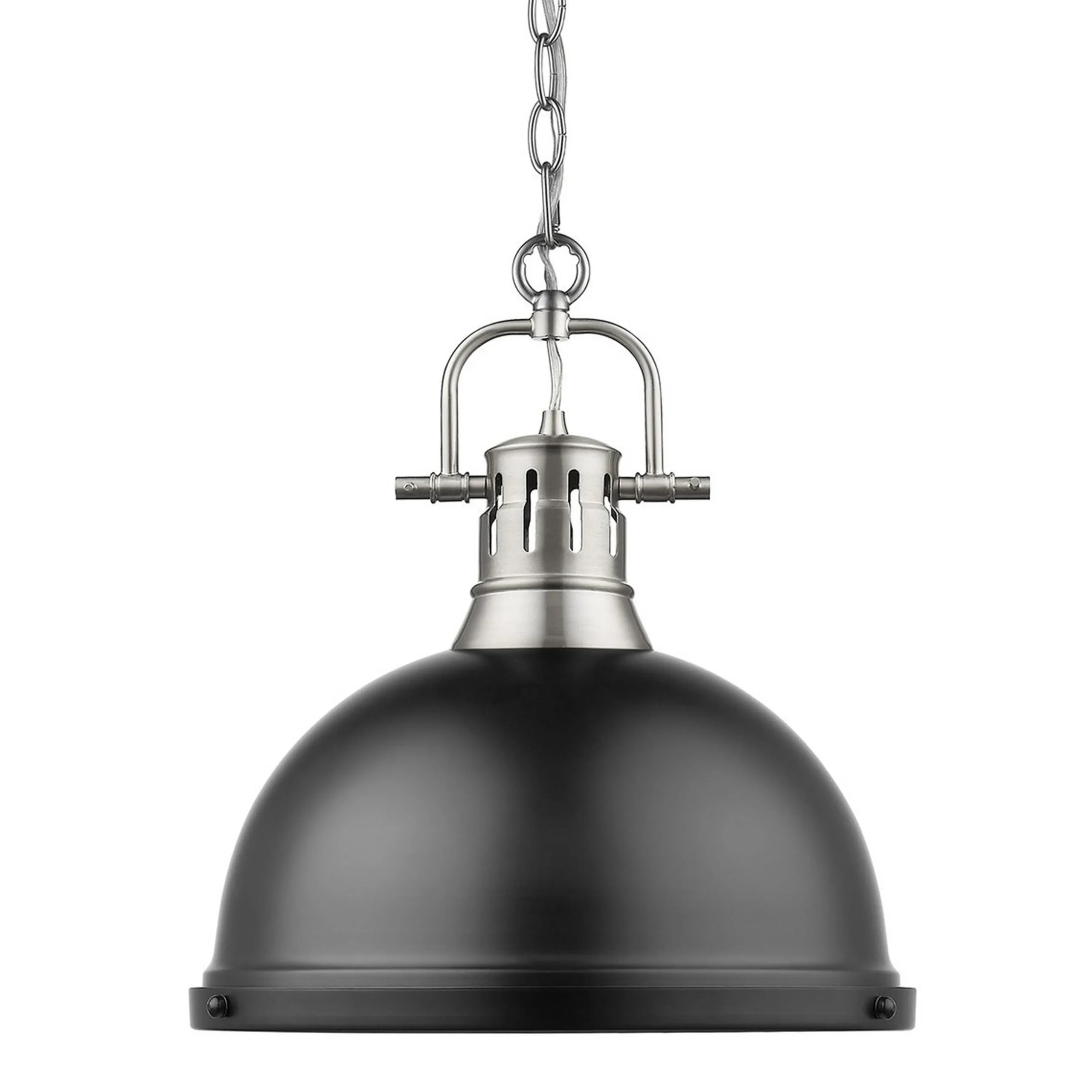 Classic Dome Shade Pendant Light with Chain - Large