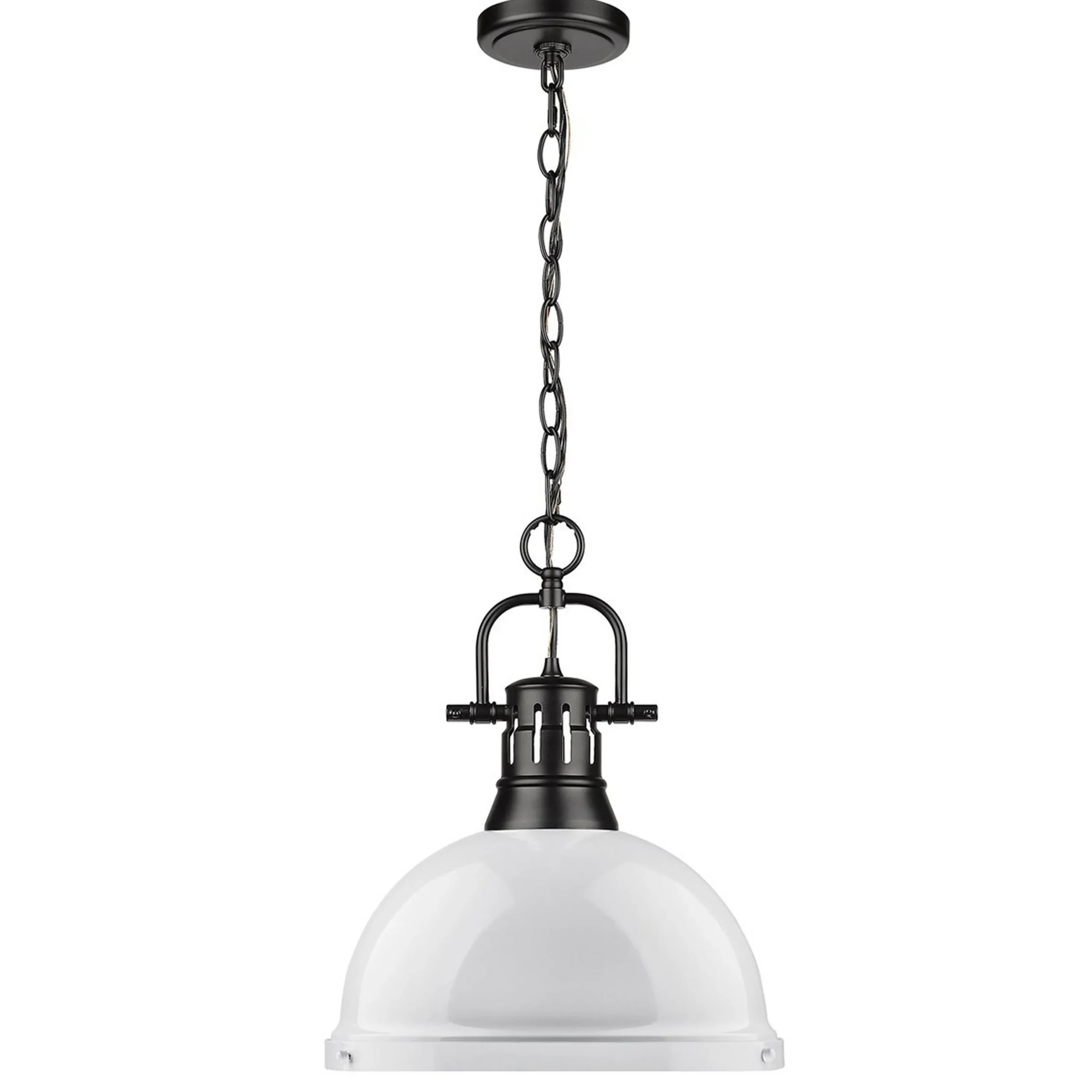 Classic Dome Shade Pendant Light with Chain - Large