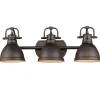 Classic Dome Shade Vanity Light - 3 Light