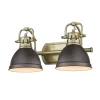 Classic Dome Shade Vanity Light - 2 Light