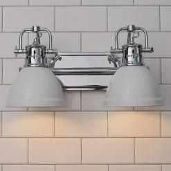 Classic Dome Shade Vanity Light - 2 Light