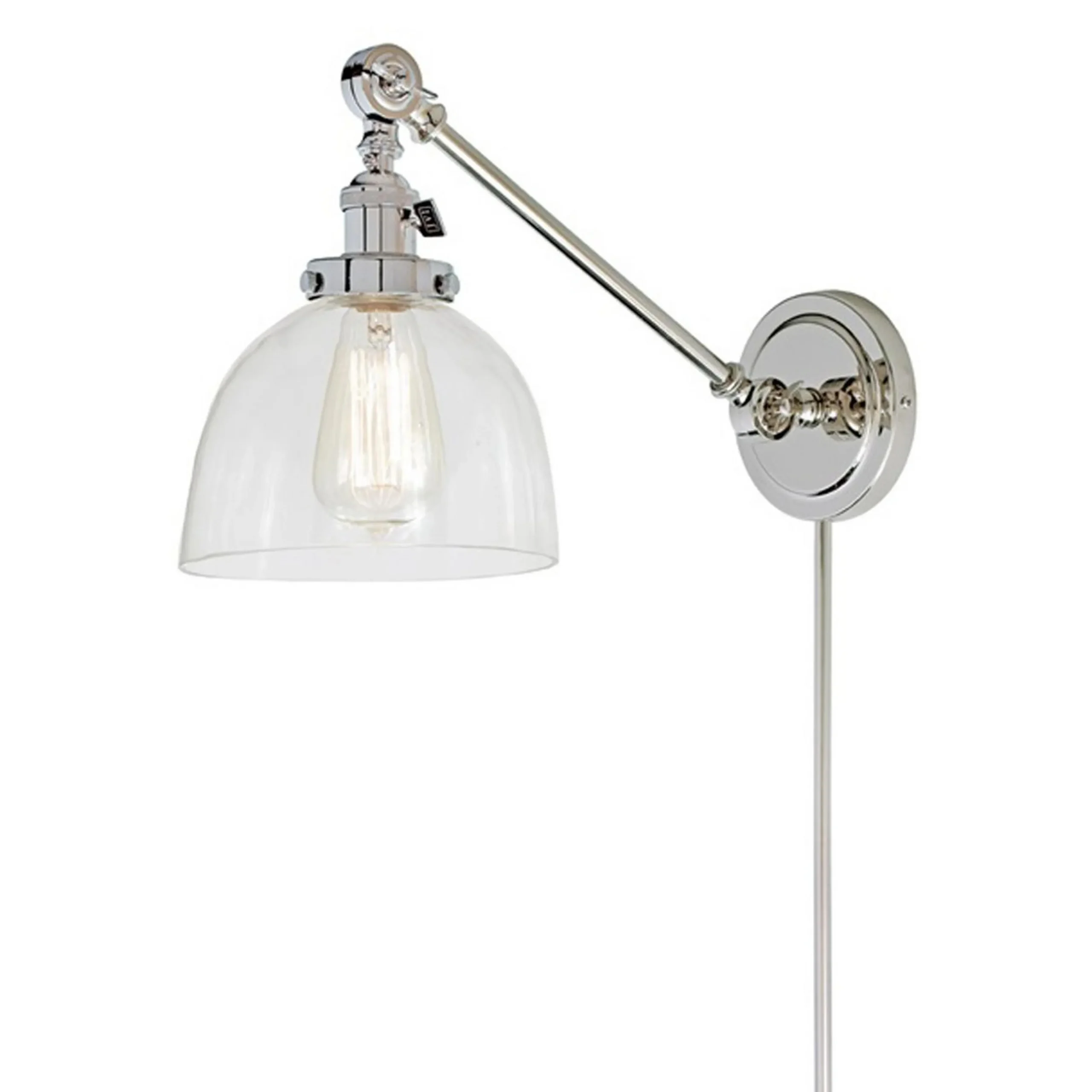 Clear Glass Dome Swivel Swing Arm