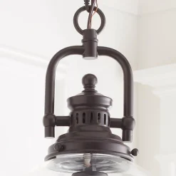 Clear Glass Globe Industrial Pendant