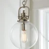 Clear Glass Globe Industrial Pendant