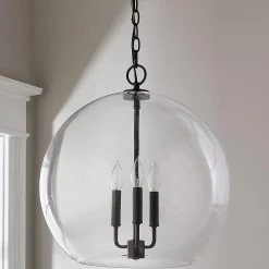 Clear Glass Sphere Chandelier