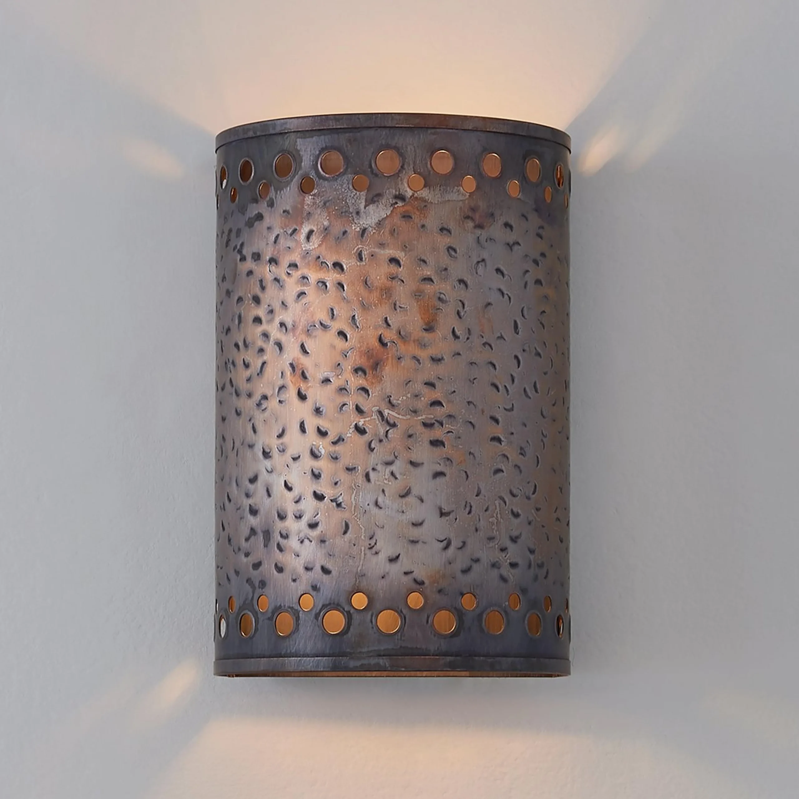 Colonial Metalcrafts Hammered Copper Indoor Sconce
