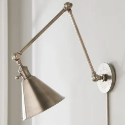Cone Pivot Shade Double Joint Swing Arm