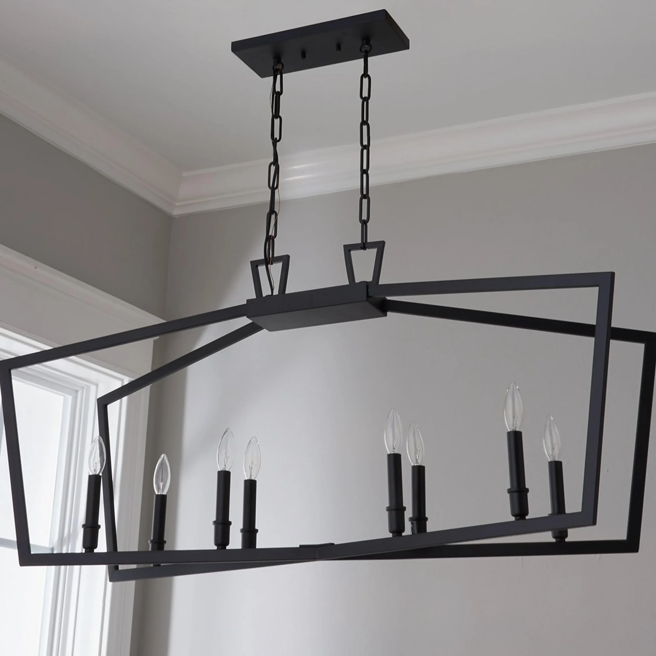 Conservative Contemporary Island Chandelier