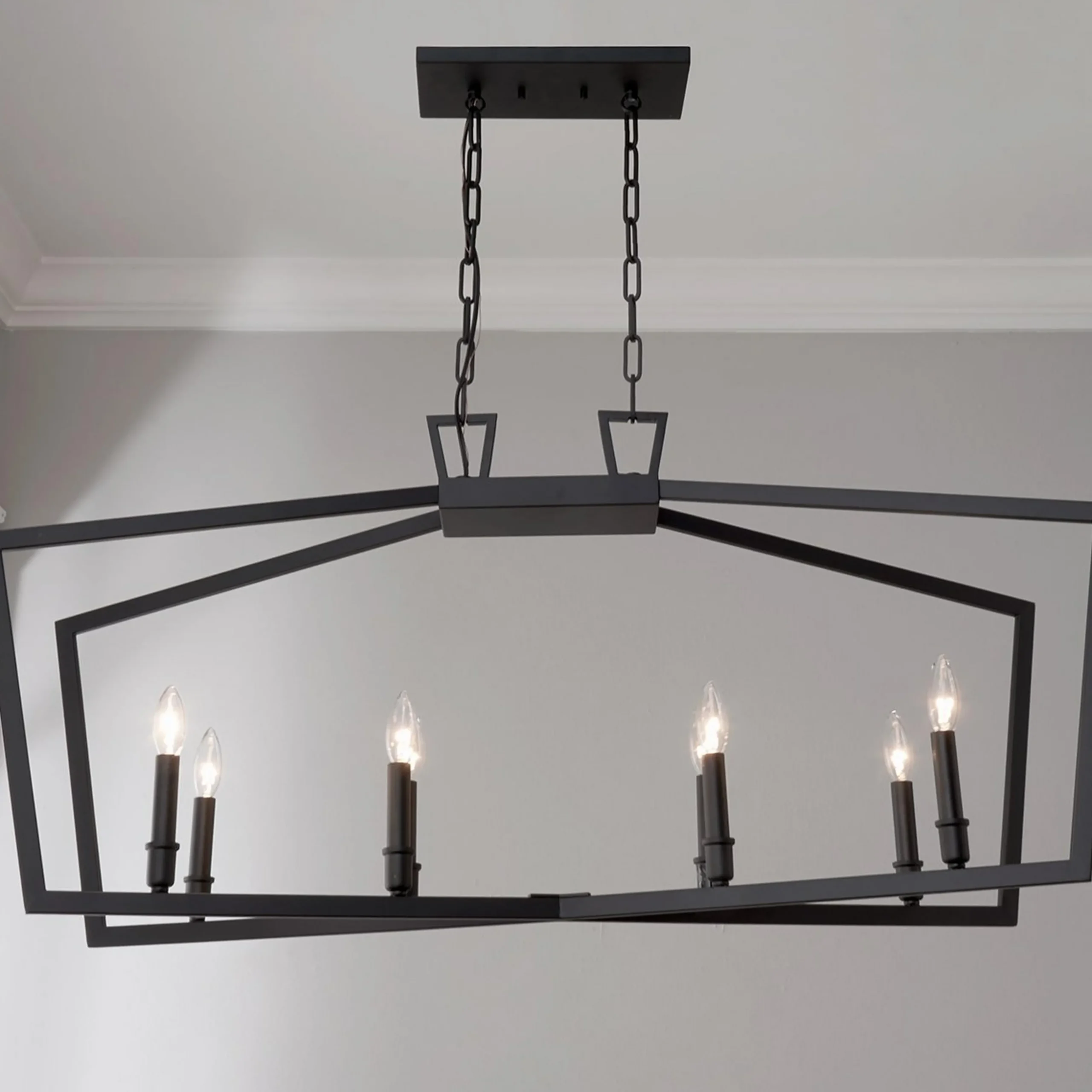 Conservative Contemporary Island Chandelier