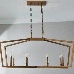 Conservative Contemporary Island Chandelier