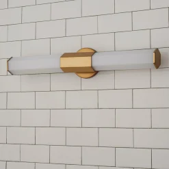 Contemporary Hexagon LED Vanity Light - Small