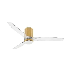 52" Contemporary Hexagon Smart LED Ceiling Fan - Clear