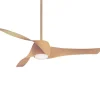 58" Contemporary Twisted Blade LED Ceiling Fan
