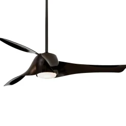 58" Contemporary Twisted Blade LED Ceiling Fan