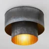 Corrugated Tin Drum Ceiling Light