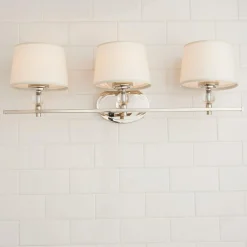 Crystal Accent Vanity Light - 3 light