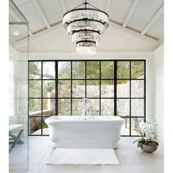 Crystal Alstro Four-Tier Chandelier