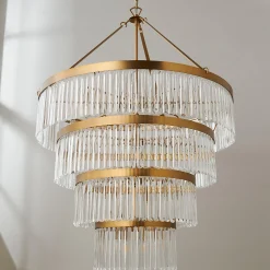 Crystal Alstro Four-Tier Chandelier