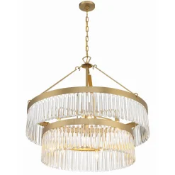 Crystal Alstro Two-Tier Chandelier
