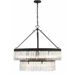Crystal Alstro Two-Tier Chandelier