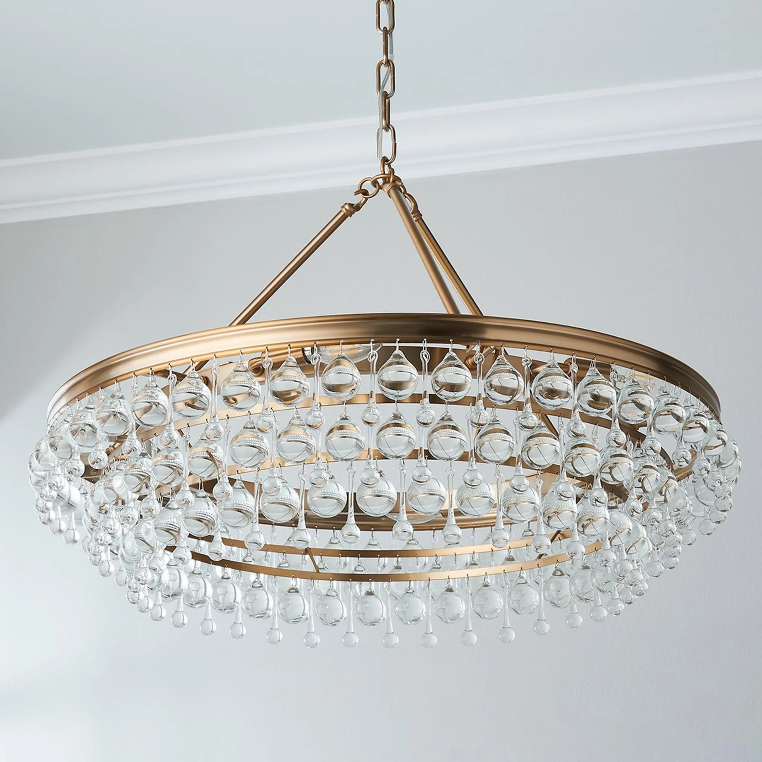 Crystal Ball Wedding Cake Chandelier