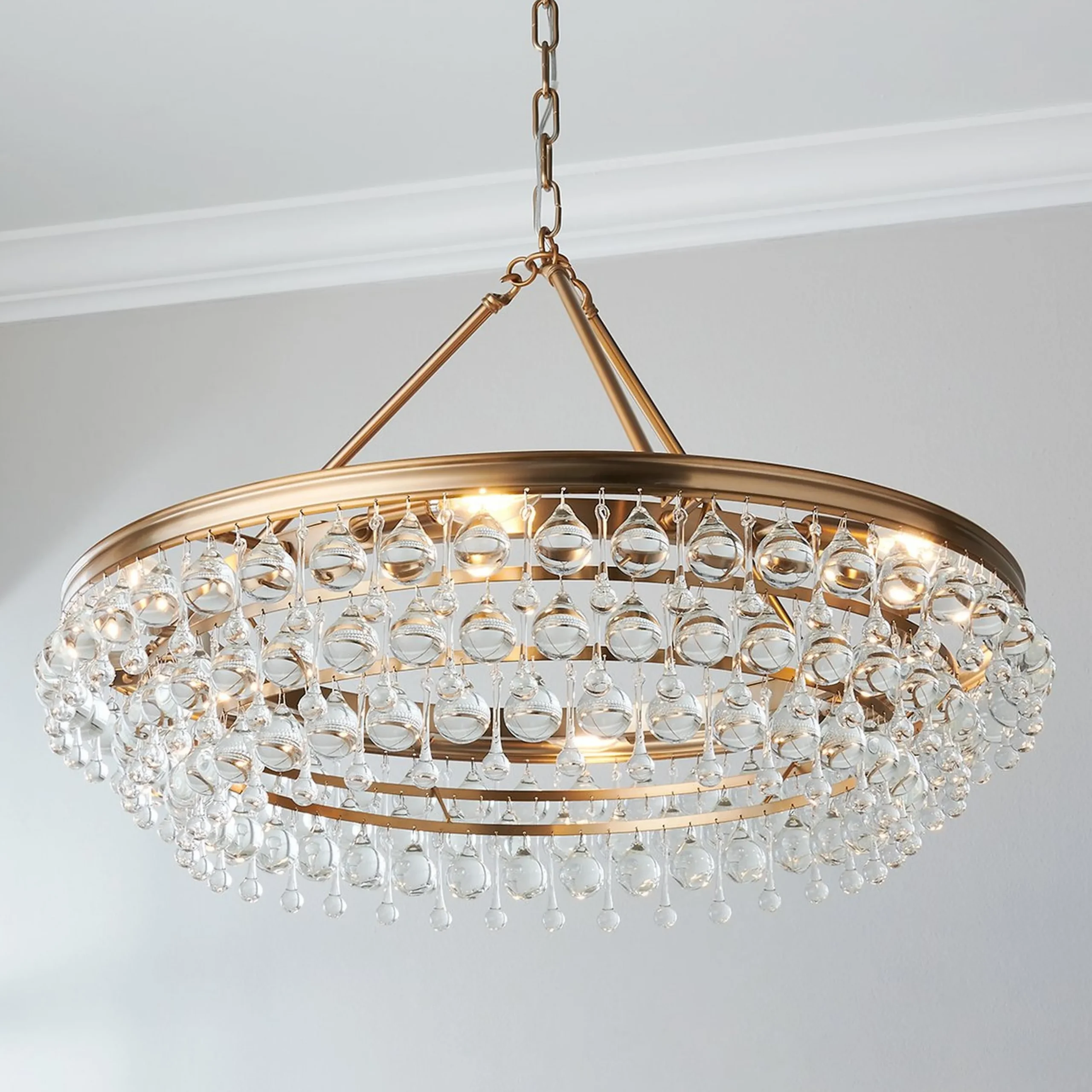 Crystal Ball Wedding Cake Chandelier