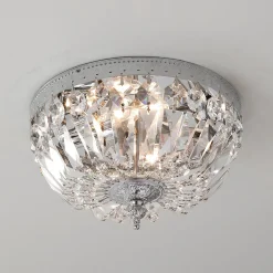 Cut Crystal Basket Ceiling Light - Small