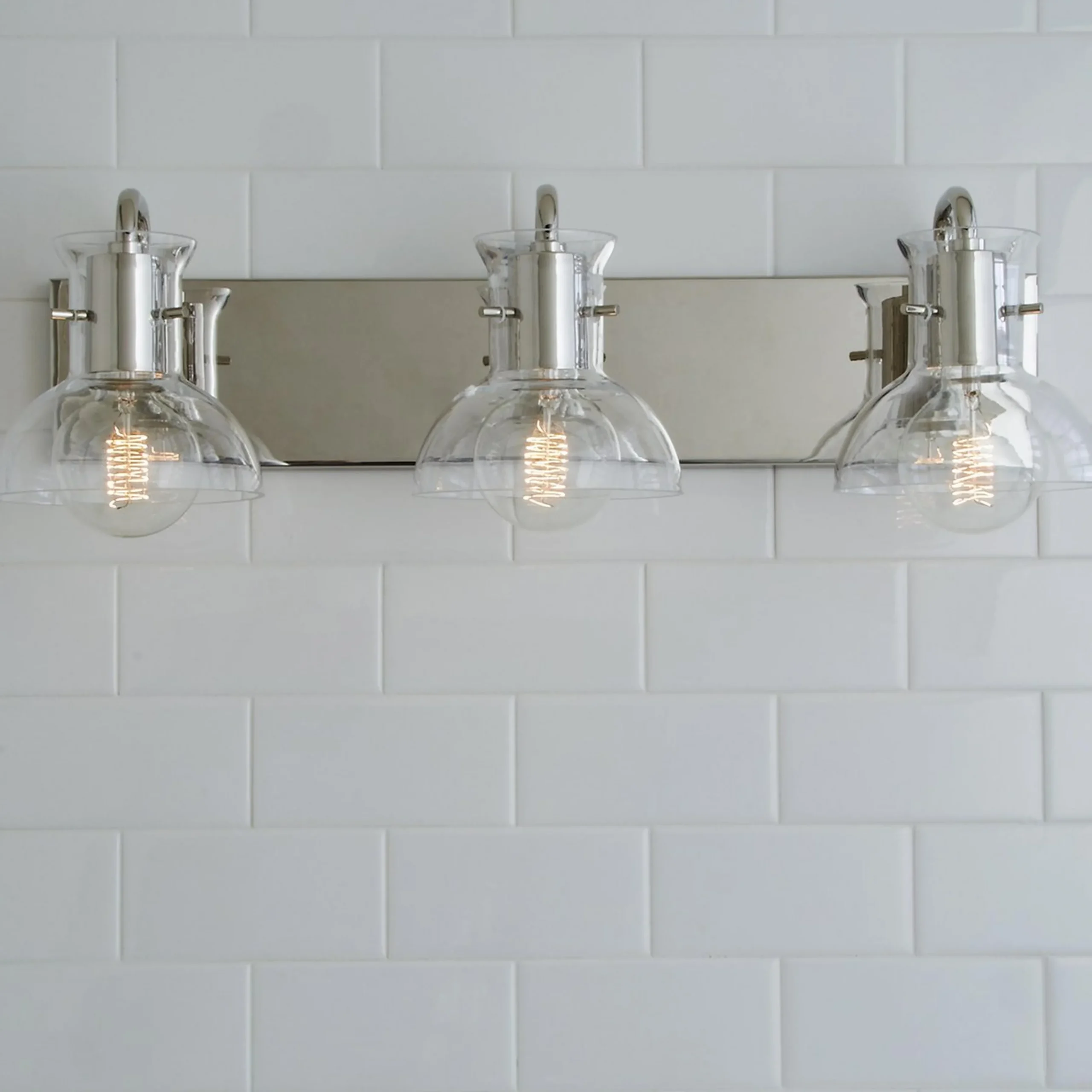 Cut Round Flask Vanity Light - 3 Light