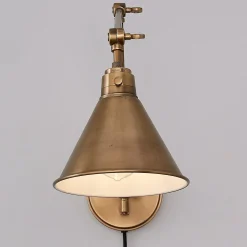 Cyrus Arched Swing Arm Sconce - Metal Shade