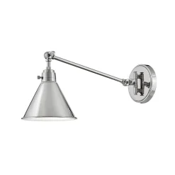 Cyrus Straight Swing Arm Sconce - Metal Shade