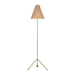 Delron Floor Lamp - Rattan
