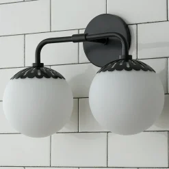 Dewdrop Globe Vanity Light - 2 light