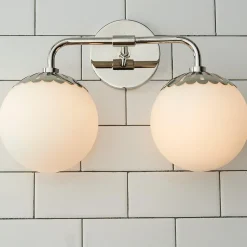Dewdrop Globe Vanity Light - 2 light